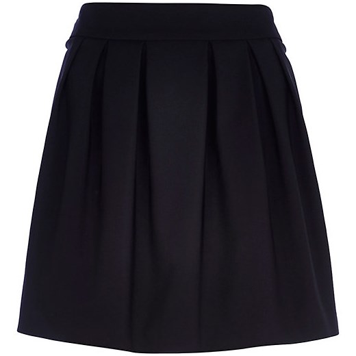 Black box pleat mini skirt river-island czarny mini