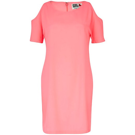 Pink Chelsea Girl cold shoulder dress river-island rozowy 