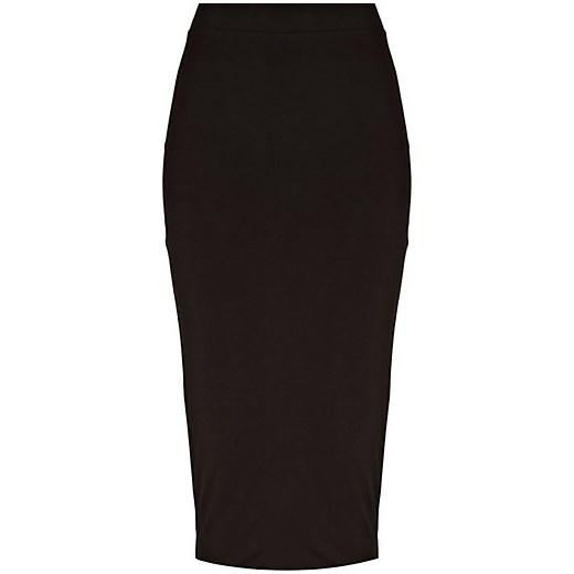 Black double layered pencil skirt  river-island czarny spódnica