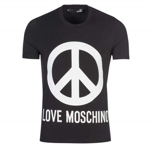 T-shirt męski Love Moschino młodzieżowy z krótkimi rękawami 