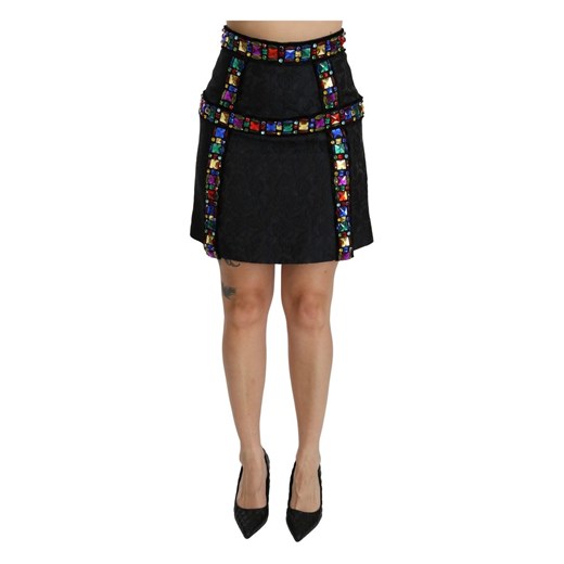 Crystal Embellished High Waist Skirt Dolce & Gabbana 38 IT promocja showroom.pl