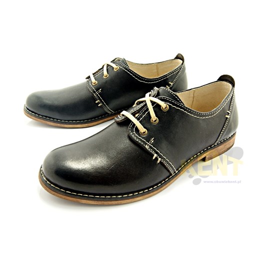 KENT 209N CIEMNY BRĄZ - Męskie wygodne klasyczne buty ze skóry sklep-obuwniczy-kent szary codzienny