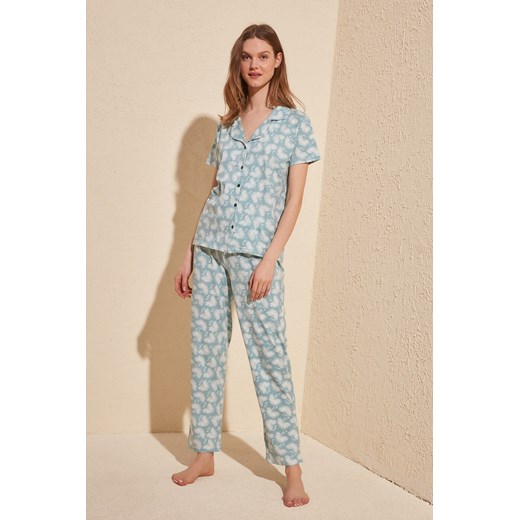 Trendyol Blue-Button Pajama Set Trendyol S Factcool