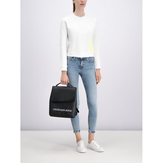Calvin Klein Jeans Bluza J20J211485 Biały Oversize S MODIVO wyprzedaż