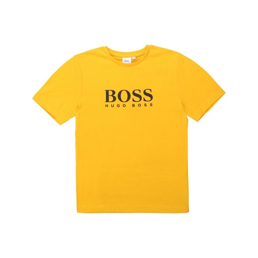 Boss T-Shirt J25E41 M Żółty Regular Fit 14A okazja MODIVO