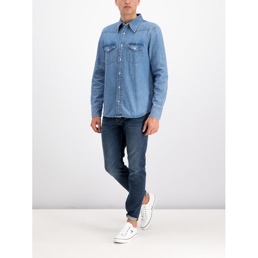Calvin Klein Jeans Koszula J30J312818 Niebieski Regular Fit XXL okazyjna cena MODIVO