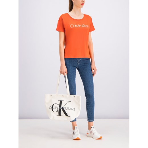 Calvin Klein T-Shirt K20K200931 Pomarańczowy Regular Fit Calvin Klein S promocyjna cena MODIVO