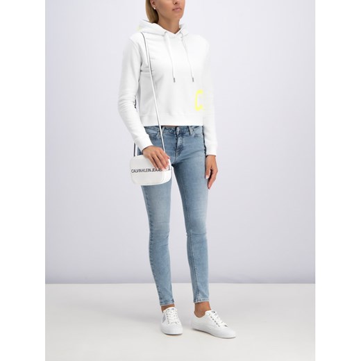 Calvin Klein Jeans Bluza J20J211480 Biały Regular Fit L MODIVO promocja