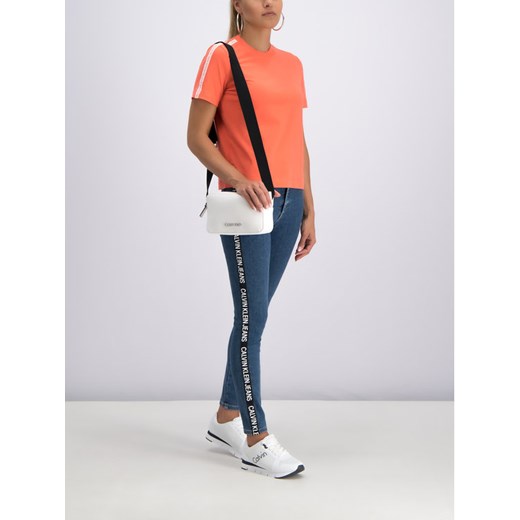 Calvin Klein Jeans T-Shirt J20J211880 Pomarańczowy Regular Fit S okazja MODIVO