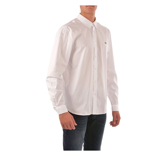 Biała koszula męska Lacoste z długim rękawem 