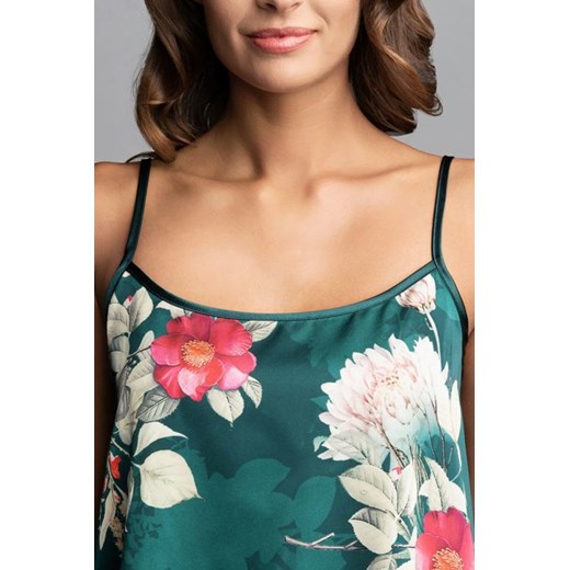 Satynowa piżama Kreta zielona z kwiatami Italian Fashion S ELEGANTO.pl
