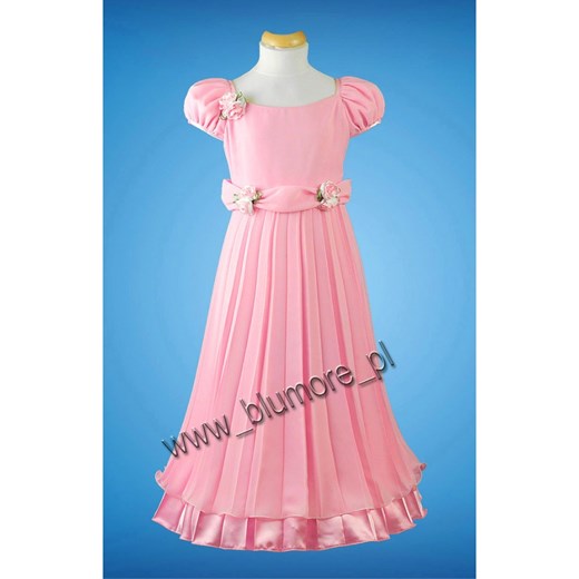 Balowa sukienka na wesele dla dziewczynki 104 - 140 Marzenka blumore-pl rozowy bawełniane