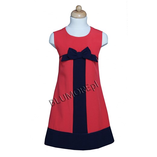 Sukienka dla dziewczynki modny fason 104 - 128 Paulinka blumore-pl czerwony dziewczęce