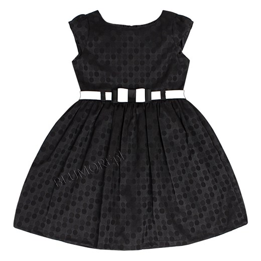 Czarna elegancka sukienka dziewczęca 98 - 152 Kasandra blumore-pl czarny dopasowane