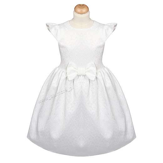Sukienka ecru haftowana 86 - 122 Milenka blumore-pl bialy abstrakcyjne wzory