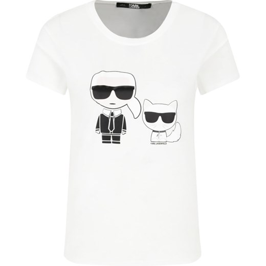 Karl Lagerfeld T-shirt Ikonik Karl & Choupette Tee | Regular Fit Karl Lagerfeld L okazja Gomez Fashion Store