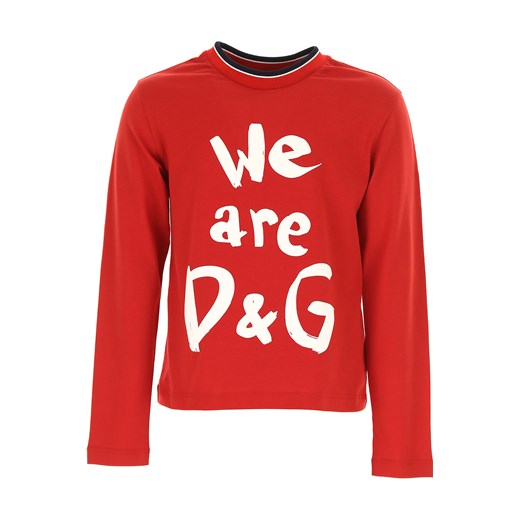 T-shirt chłopięce czerwony Dolce & Gabbana 