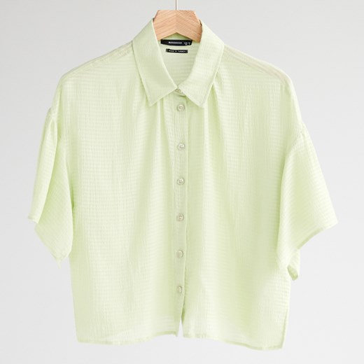 Reserved - Koszula w stylu retro - Zielony Reserved 42 Reserved promocja