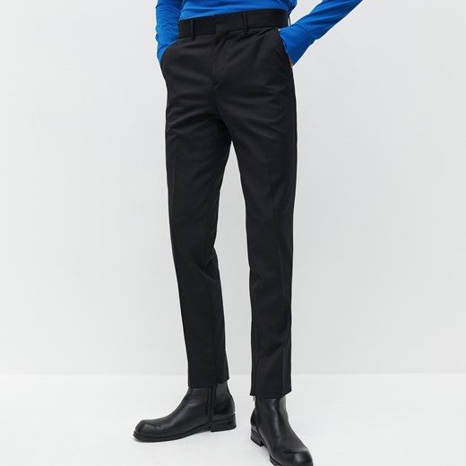 Reserved - REDESIGN Garniturowe spodnie z wełną - Czarny Reserved 50 Reserved