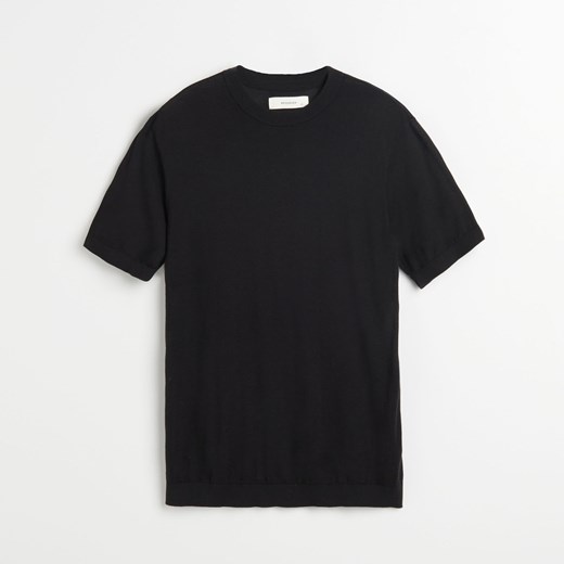 Reserved - T-shirt z bawełny i lyocellu - Czarny Reserved XL Reserved