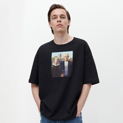 Reserved - T-shirt American gothic - Czarny Reserved L/XL Reserved