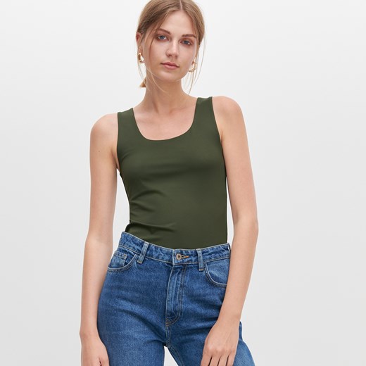 Reserved - Dzianinowy top - Khaki Reserved M Reserved