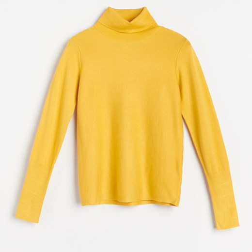Reserved - Sweter z golfem - Żółty Reserved XL Reserved