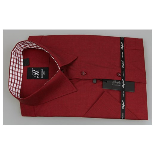 Rafael koszula 46 182/188 kr. klasyczna krzysztof czerwony elegancki