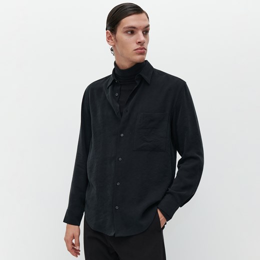 Reserved - Koszula z gładkiej tkaniny - Czarny Reserved M Reserved