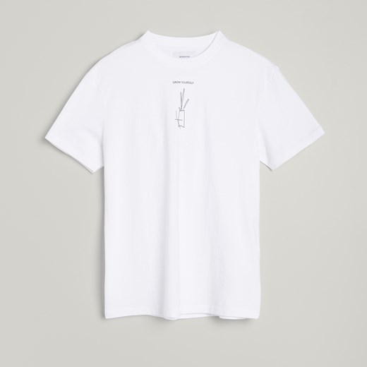 Reserved - T-shirt z nadrukiem - Biały Reserved XXL Reserved