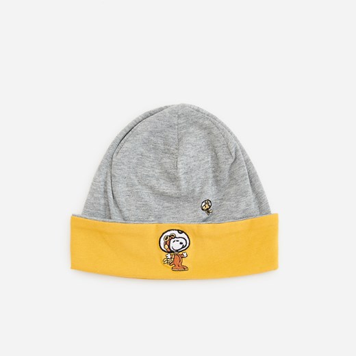 Reserved - Bawełniana czapka Snoopy - Jasny szary Reserved 12-24 miesięcy Reserved