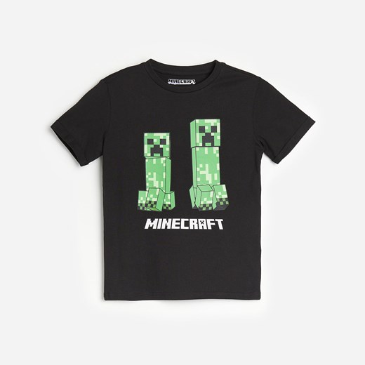 Reserved - Bawełniany t-shirt Minecraft - Czarny Reserved 164 Reserved