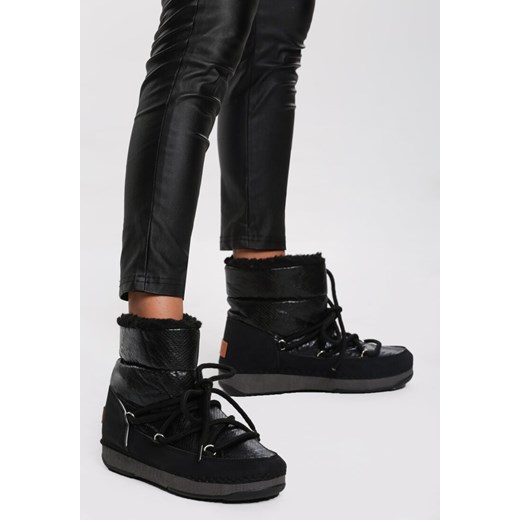 Czarne Śniegowce Luna Park Renee 36 renee.pl