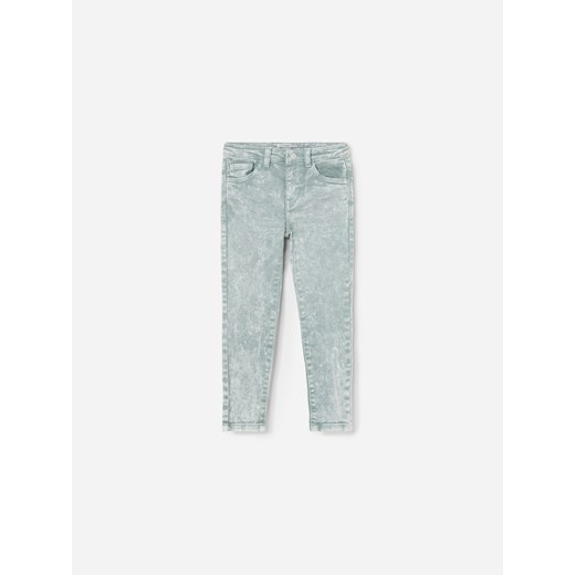 Reserved - Spodnie jeansowe slim fit - Turkusowy Reserved 110 Reserved okazyjna cena