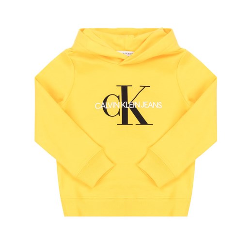 Calvin Klein Jeans Bluza Monogram Hoodie IU0IU00073 Żółty Regular Fit 6 wyprzedaż MODIVO