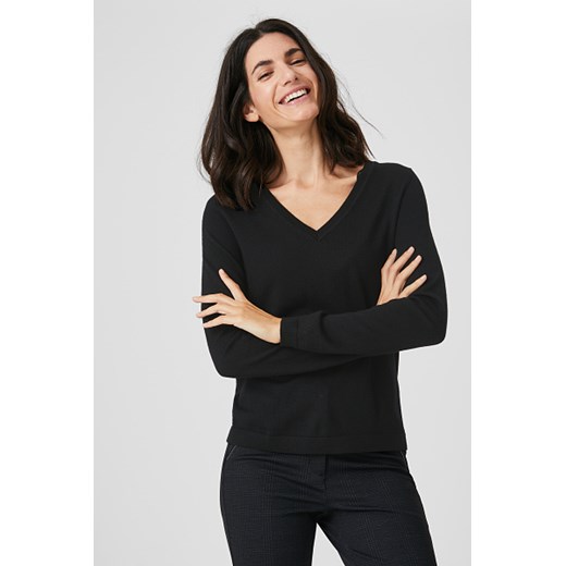 C&A Sweter z wełny merynosowej, Czarny, Rozmiar: XS Yessica Premium M C&A