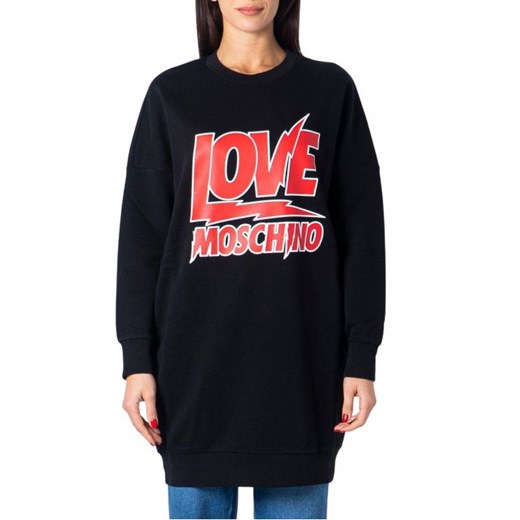 Love Moschino Sukienka Kobieta - Logo Fulmine - Czarny Love Moschino 40 Italian Collection