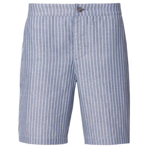 Striped Slub-Cotton Shorts Intimissimi niebieski bawełniane
