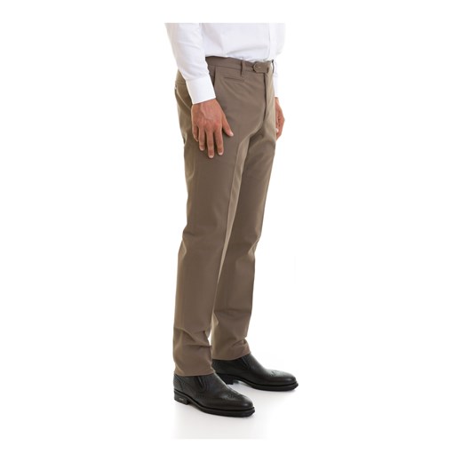Spodnie męskie brązowe Corneliani z bawełny 