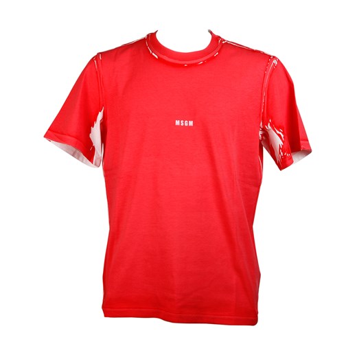 T-shirt męski czerwony MSGM 