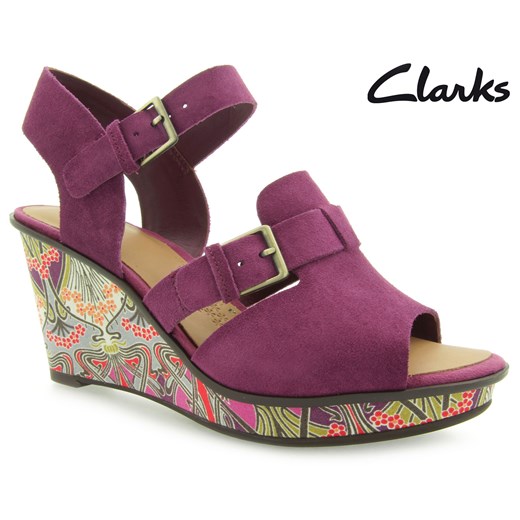 CLARKS Propose Dress Magenta Suede riccardo fioletowy cholewki