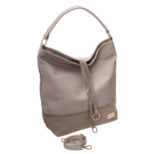 Shopper bag BADURA matowa na wakacje mieszcząca a4 na ramię ze skóry ekologicznej 
