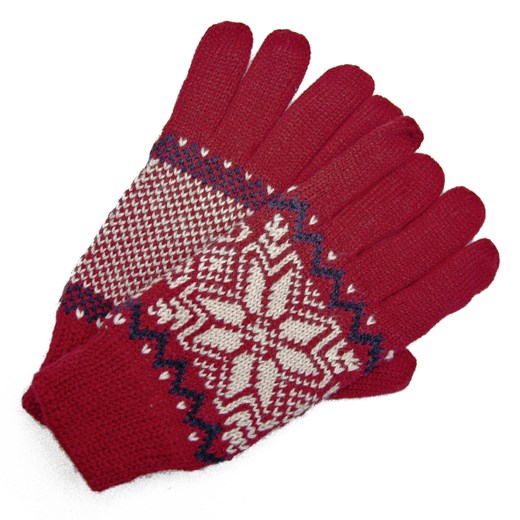 Rękawiczki w stylu norweskim - czerwone Bravo one size Recenogi.pl