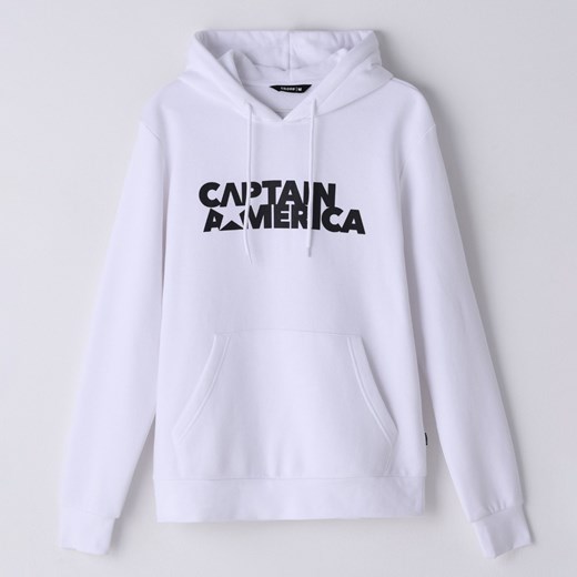 Cropp - Bluza z kapturem Captain America - Biały Cropp XL Cropp