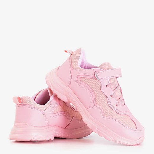 Różowe sportowe buty dziecięce na rzepy Esiq - Obuwie Royalfashion.pl r.35 royalfashion.pl