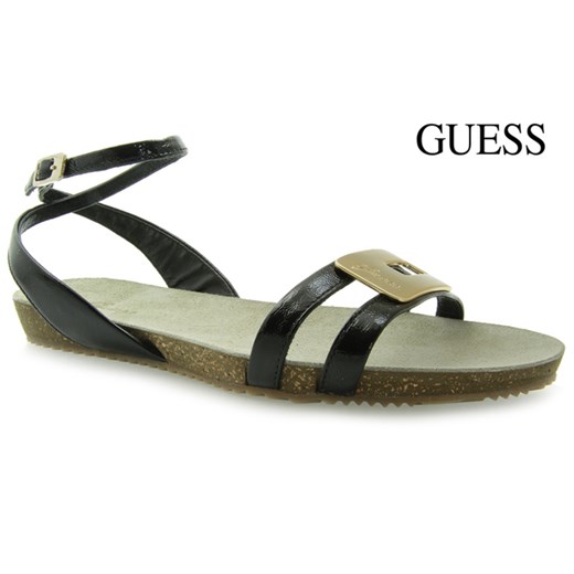 GUESS NADIA SANDAL PATENT LEATHER BLACK riccardo bialy codzienny