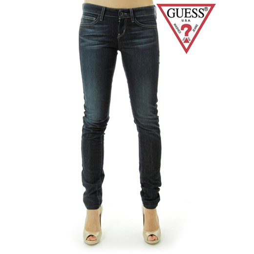 JEANSY GUESS JEANS FOXY SKINNY riccardo czarny amortyzująca