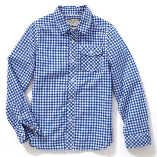 Koszula w kratkę la-redoute-pl niebieski bawełniane