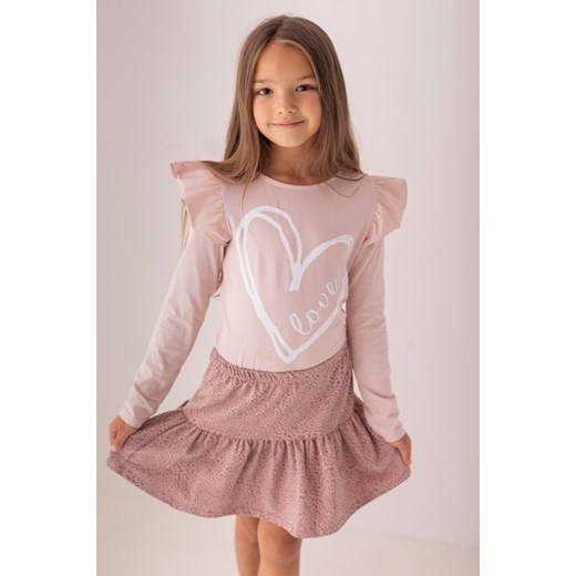Bluzka różowa w serca dla dziewczynki 98 Jesień/Zima Myprincess / Lily Grey 122 myprincess.pl