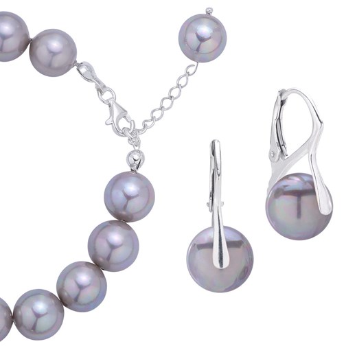 Komplet biżuterii z pereł platinum oraz srebra 925 promocyjna cena coccola.pl